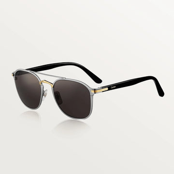 SOLID GRAY LENSES WITH GUNMETAL FRAME