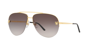GRAY GRADIENT LENSES WITH GOLD FRAME