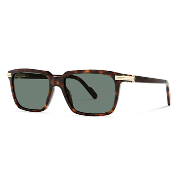 SOLID GREEN POLARIZED LENSES WITH HAVANA FRAME