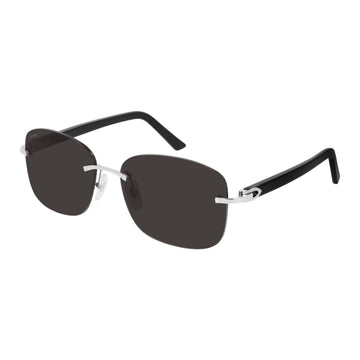 SOLID GRAY LENSES WITH SILVER BLACK FRAME
