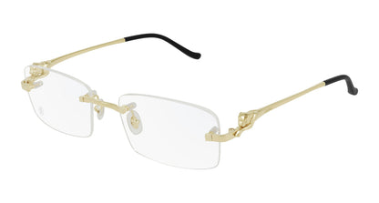 Cartier CT0281O Rectangle Eyeglasses in Gold Frame, front view