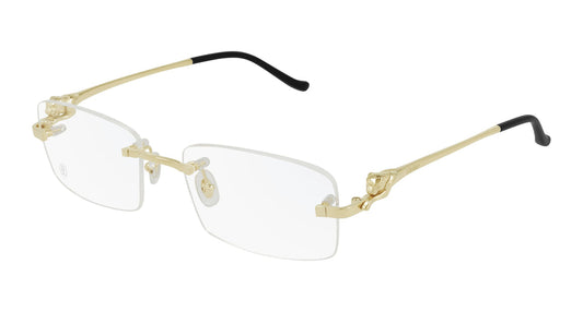 Cartier CT0281O Rectangle Eyeglasses in Gold Frame, front view