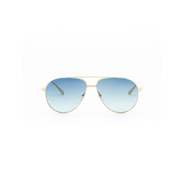 BLUE GRADIENT LENSES WITH GOLD FRAME