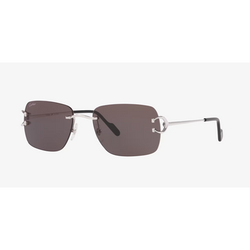 SOLID GRAY LENSES WITH SILVER FRAME