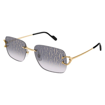 GRAY GRADIENT WITH SILVER LOGO MIRROR LENSES WITH GOLD FRAME