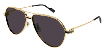 SOLID GRAY LENSES WITH GOLD FRAME