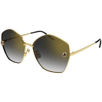GRAY GRADIENT WITH GOLDEN FLASH LENSES WITH GOLD FRAME