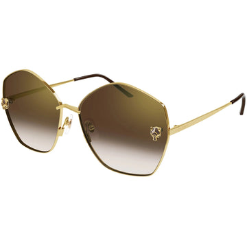 BROWN GRADIENT WITH GOLDEN FLASH LENSES WITH GOLD FRAME