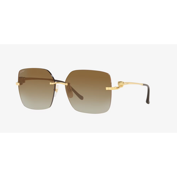BROWN GRADIENT LENSES WITH GOLD FRAME
