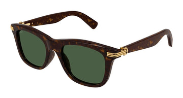 SOLID GREEN LENSES WITH HAVANA FRAME