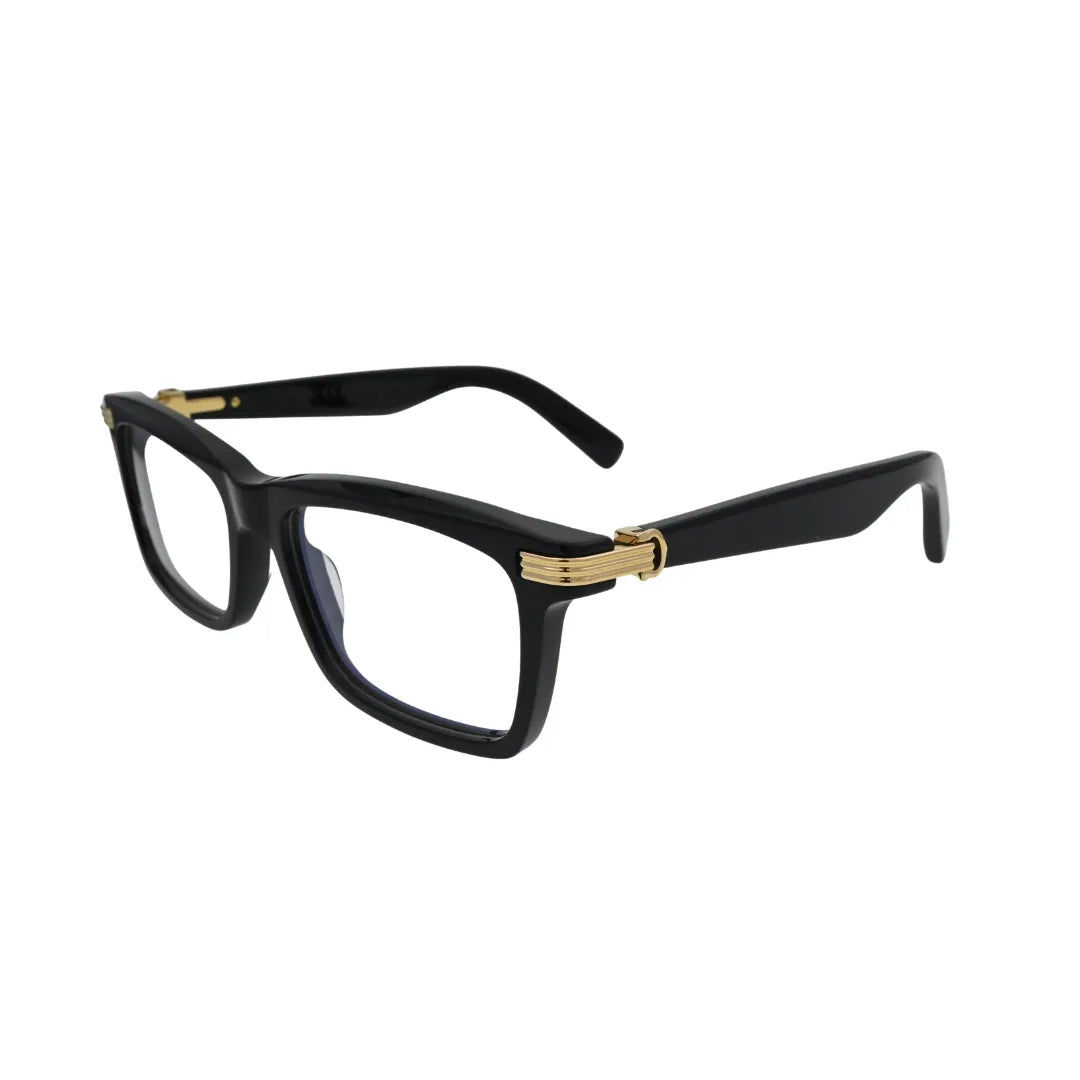 Cartier CT0420O Rectangle Eyeglasses in Clear Black, back view