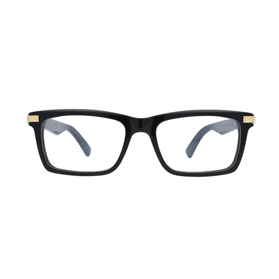 Cartier CT0420O Rectangle Eyeglasses in Clear Black, front view