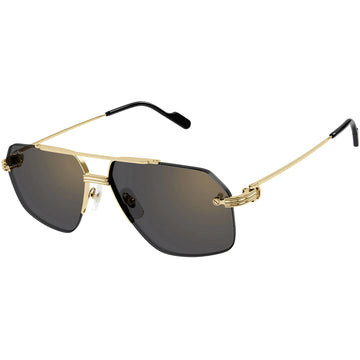 GRAY WITH GOLDEN FLASH LENSES WITH GOLD FRAME
