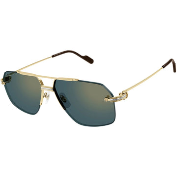 GREEN WITH GOLDEN FLAHS LENSES WITH GOLD FRAME