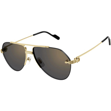 GRAY WITH A GOLDEN FLASH LENSES WITH SMOOTH GOLDEN FINISH FRAME