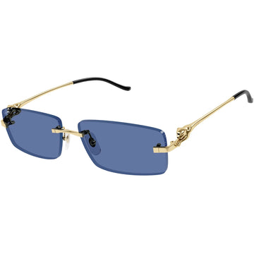 BLUE LENSES WITH GOLD FRAME