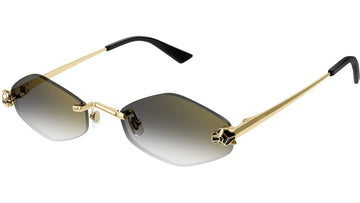 GRAY GRADIENT LENSES WITH SMOOTH GOLDEN FINISH FRAME