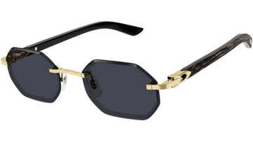 SOLID GRAY LENSES WITH GOLD FRAME