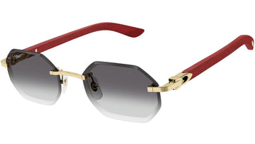GRAY GRADIENT LENSES WITH GOLD FRAME