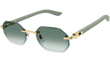 GREEN GRADIENT LENSES WITH GOLD FRAME
