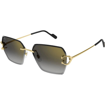GRAY GRADIENT LENSES WITH SMOOTH GOLDEN FINISH FRAME