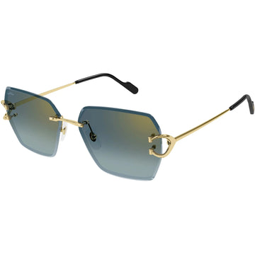 GREEN GRADIENT LENSES WITH SMOOTH GOLDEN FINISH FRAME