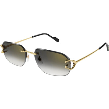 GRAY GRADIENT GOLDEN FLASH LENSES WITH GOLD FRAME
