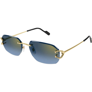 BLUE GRADIENT GOLDEN FLASH LENSES WITH GOLD FRAME