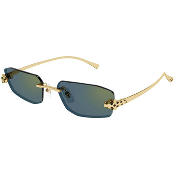 PETROL WITH A GOLDEN FLASH LENSES WITH GOLD FRAME