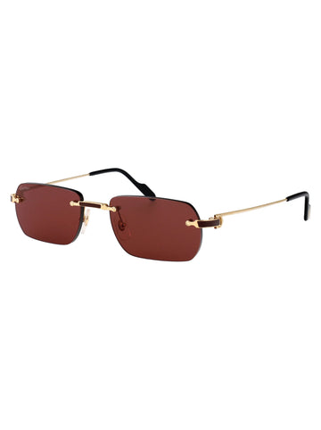 SOLID RED LENSES WITH BLACK GOLD FRAME