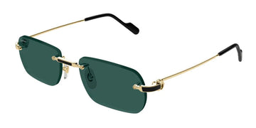 SOLID GREEN LENSES WITH GOLD FRAME