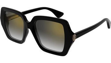 GRAY GRADIENT WITH GOLDEN FLASH LENSES WITH BLACK FRAME