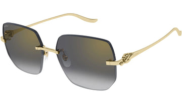 GRAY GRADIENT LENSES WITH SMOOTH GOLDEN FINISH FRAME