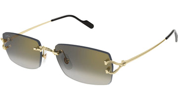GRAY GRADIENT GOLDEN FLASH MIRROR LENSES WITH GOLD FRAME
