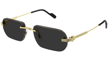 SOLID GRAY LENSES WITH GOLD FRAME