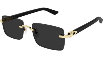 SOLID GRAY LENSES WITH GOLD FRAME