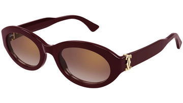 BURGUNDY GRADIENT WITH GOLDN FLASH LENSES WITH BURGUNDY FRAME