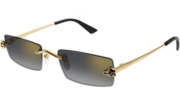 GRAY GRADIENT WITH GOLDEN FLASH LENSES WITH GOLD FRAME