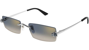 GREENISH GRAY LIGHT BROWN WITH A GOLDEN FLASH LENSES WITH SLIVER FRAME