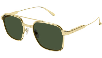 SOLID GREEN POLARIZED LENSES WITH SMOOTH GOLD FRAME
