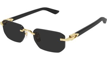 SOLID GRAY LENSESS WITH SMOOTH GOLD FRAME