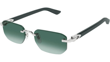 GREEN GRADIENT LENSES WITH SMOOTH PLATINUM FRAME