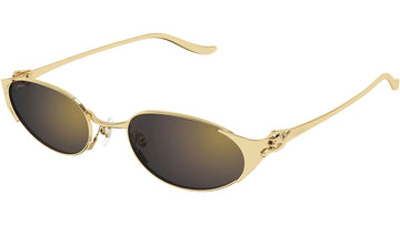 SOLID GRAY WITH GOLD FLASH MIRROR LENSES WITH GOLD FRAME