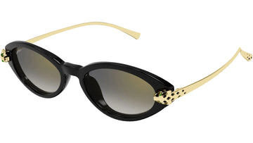 GRAY GRADIENT WITH GOLDEN FLASH LENSES WITH BLACK FRAME