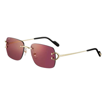 LIGHT BURGUNDY LENSES WITH GOLD FRAME