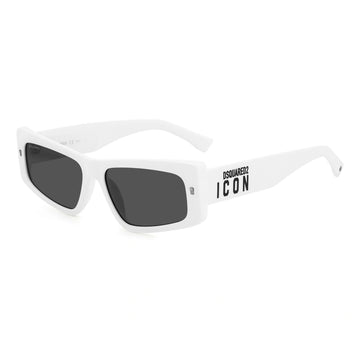 SOLID GRAY LENSES WITH WHITE FRAME