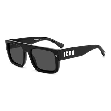 SOLID GRAY LENSES WITH BLACK FRAME
