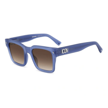 BROWN GRADIENT LENSES WITH MATTE BLUE FRAME