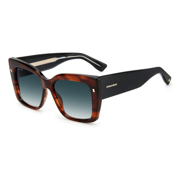 BLUE SHEDED LENSES WITH BROWN HORN FRAME