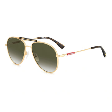 GREEN GRADIENT LENSES WITH GOLD FRAME